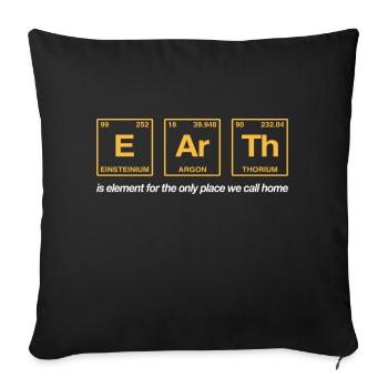 TERRE - avec des éléments du système persiode - Coussin et housse de 45 x 45 cm - noir - Devant