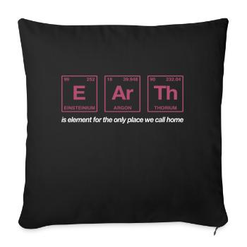 TERRE - avec des éléments du système persiode - Coussin et housse de 45 x 45 cm - noir - Devant