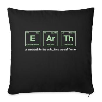 TERRE - avec des éléments du système persiode - Coussin et housse de 45 x 45 cm - noir - Devant
