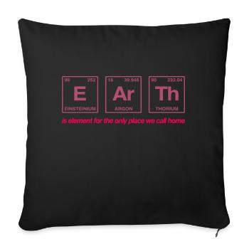 TERRE - avec des éléments du système persiode - Coussin et housse de 45 x 45 cm - noir - Devant