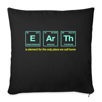 TERRE - avec des éléments du système persiode - Coussin et housse de 45 x 45 cm - noir - Devant