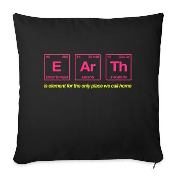 TERRE - avec des éléments du système persiode - Coussin et housse de 45 x 45 cm - noir - Devant