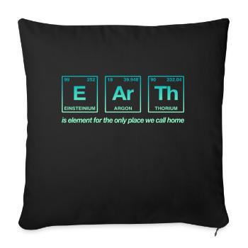 TERRE - avec des éléments du système persiode - Coussin et housse de 45 x 45 cm - noir - Devant