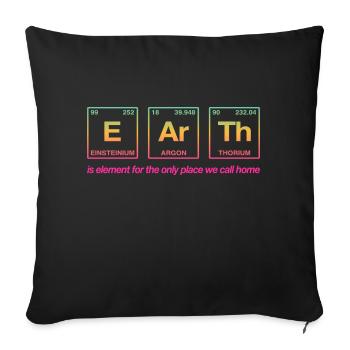 TERRE - avec des éléments du système persiode - Coussin et housse de 45 x 45 cm - noir - Devant