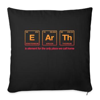TERRE - avec des éléments du système persiode - Coussin et housse de 45 x 45 cm - noir - Devant