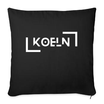 Köln - Sofakissen mit Füllung 45 x 45 cm - Schwarz - Vorne