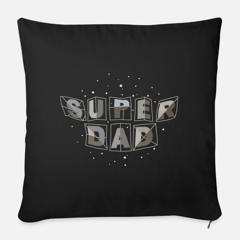 super dad dynamic-weiß-grau - Sofakissen mit Füllung 45 x 45 cm - Schwarz