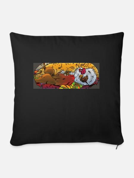 Sleeping Suhl Logo - Sofakissen mit Füllung 45 x 45 cm - Schwarz