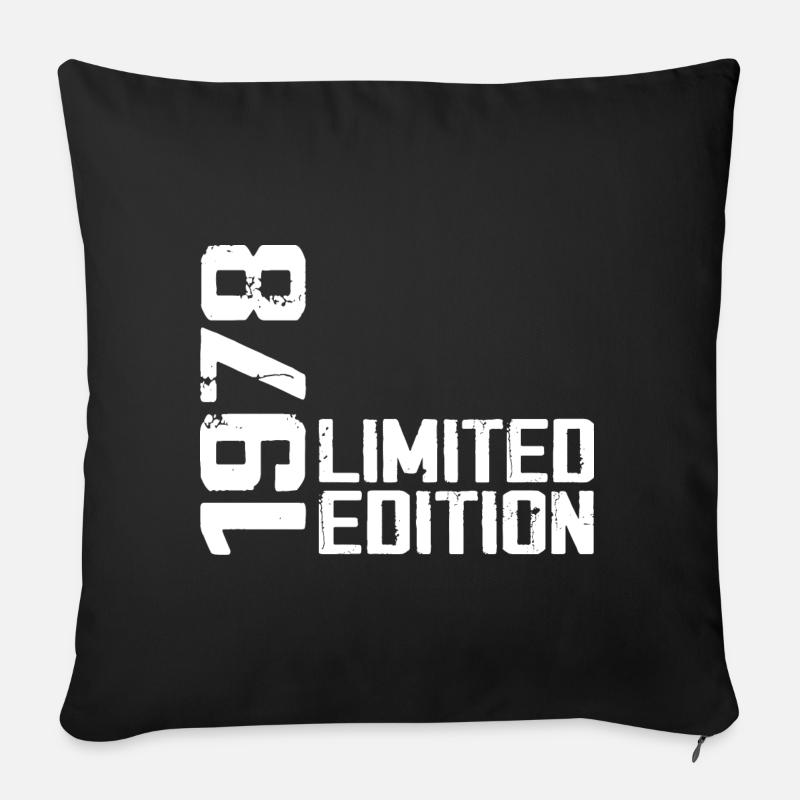 Legendär seit 1978 Geburtstagsgeschenk 1978 - Sofakissen mit Füllung 45 x 45 cm - Schwarz