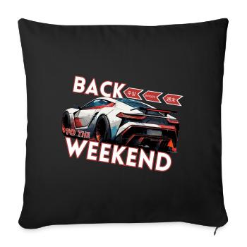 Retour au week-end - Coussin et housse de 45 x 45 cm - noir - Devant