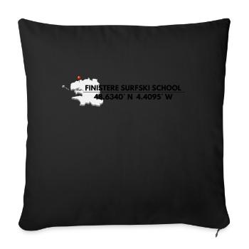 Copy of Finistere Surfski School 3 - Coussin et housse de 45 x 45 cm - noir - Devant
