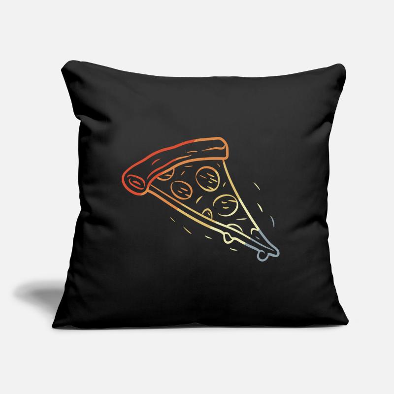 Retro Pizza Slice Sketch Sofa pillow with filling 45cm x 45cm