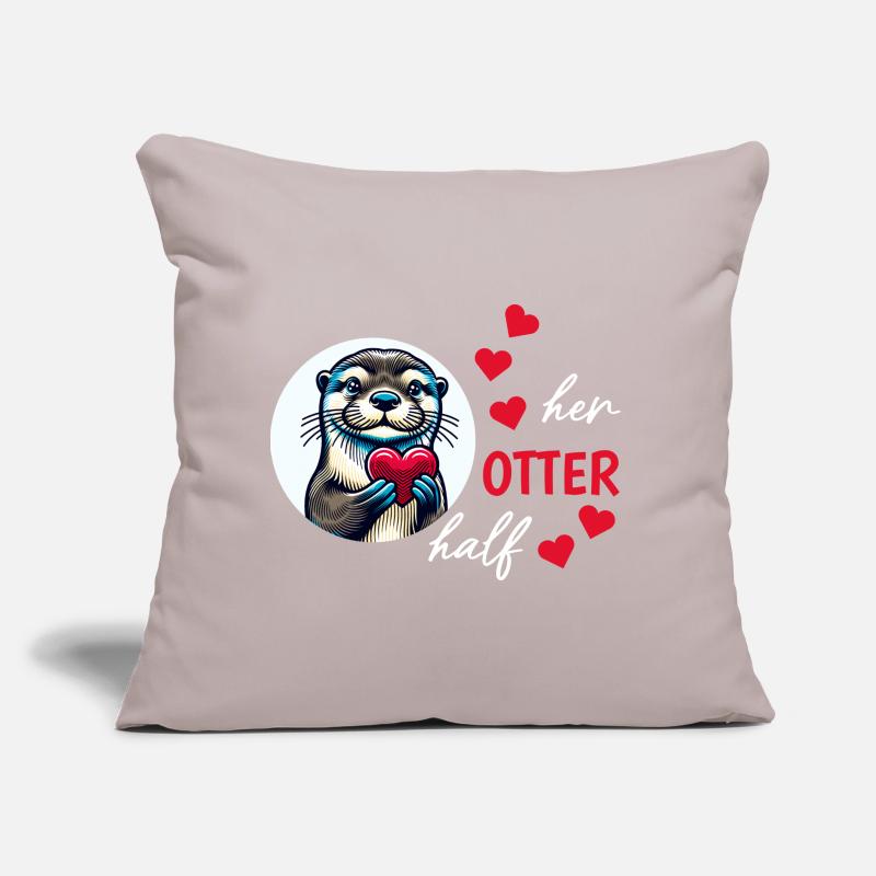 Otter half liebe geschenk Sofakissen mit Füllung 45 x 45 cm