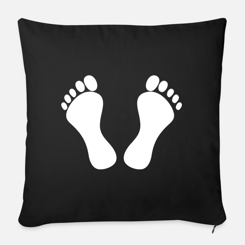 Füße - Sofakissen mit Füllung 45 x 45 cm - Schwarz