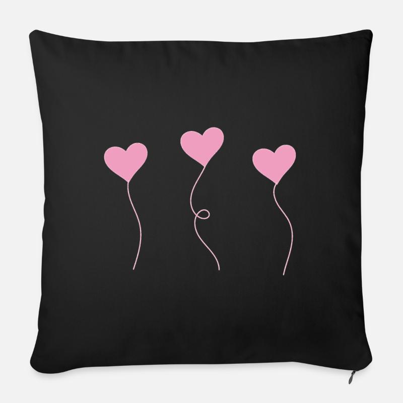 heart - Sofakissen mit Füllung 45 x 45 cm - Schwarz