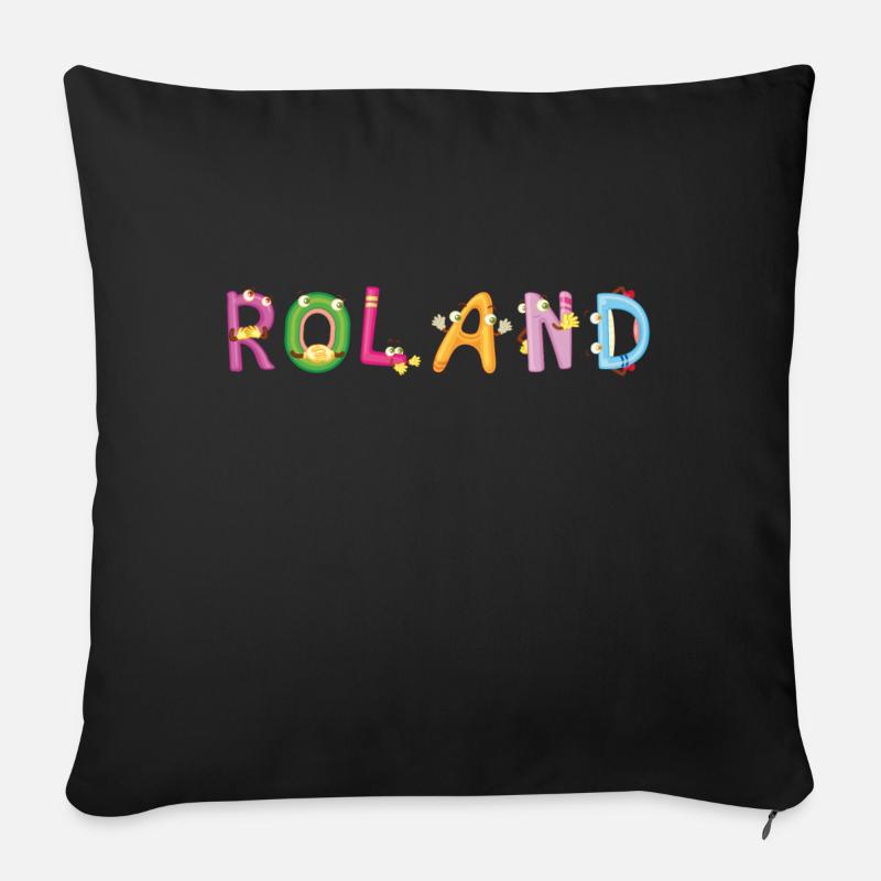 Roland - Sofakissen mit Füllung 45 x 45 cm - Schwarz