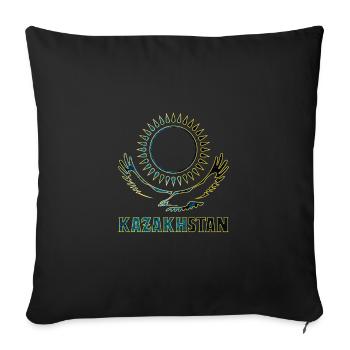 Kazakhstan steppe eagle gift - Sofa pillow with filling 45cm x 45cm - black - Front