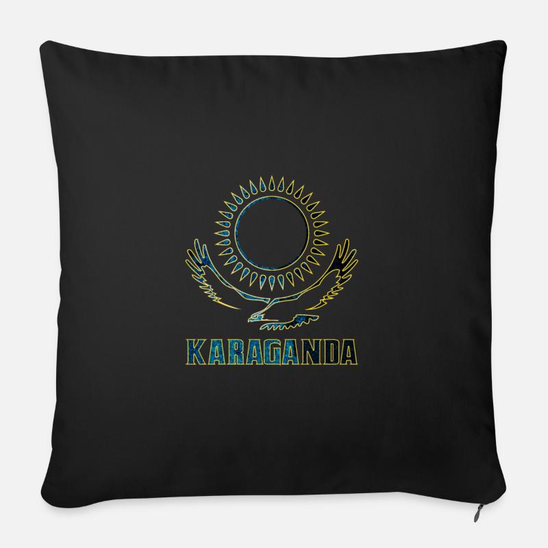 Karaganda Kasachstan Geschenk - Sofakissen mit Füllung 45 x 45 cm - Schwarz
