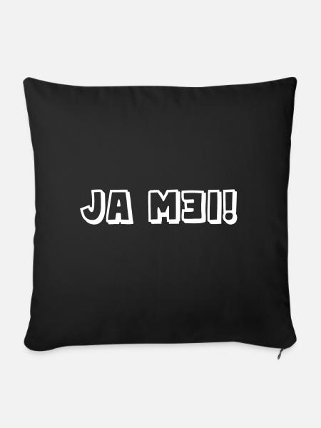JA MEI ! - Sofakissen mit Füllung 45 x 45 cm - Schwarz