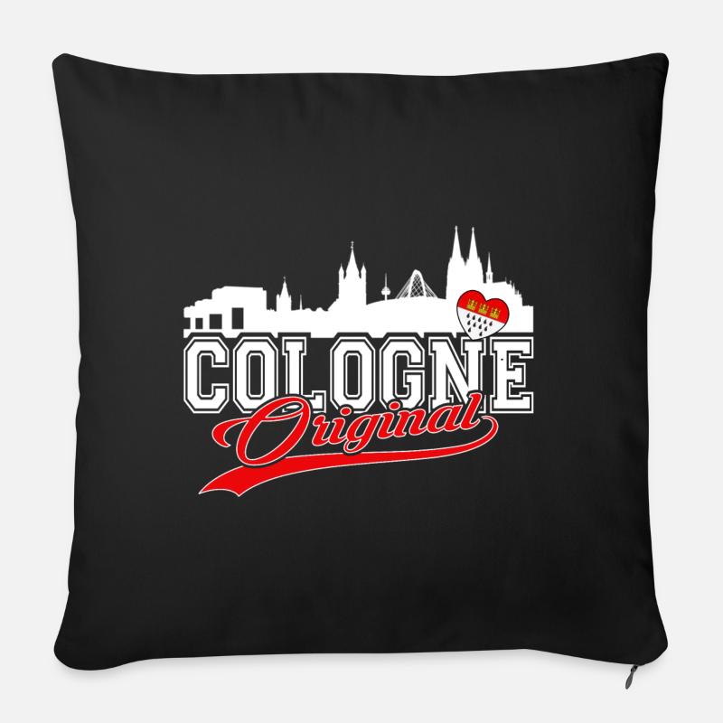 Cologne Original - Kölner Original Kölle - Sofakissen mit Füllung 45 x 45 cm - Schwarz