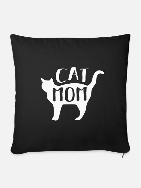 Katze Katzen - Sofakissen mit Füllung 45 x 45 cm - Schwarz