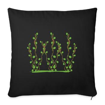 Plants Symbol Bush Garden - Sofa pillow with filling 45cm x 45cm - black - Front