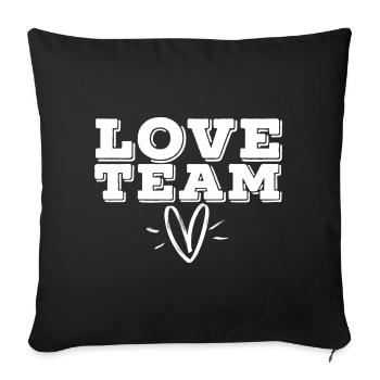 I love you - Sofa pillow with filling 45cm x 45cm - black - Front