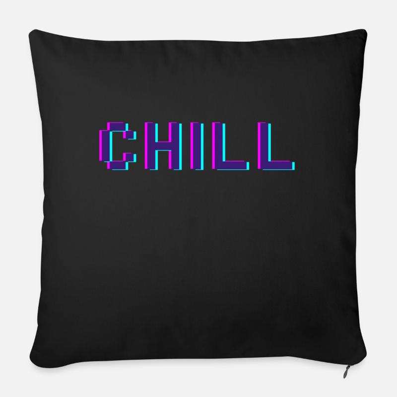 Froid - Coussin et housse de 45 x 45 cm - noir
