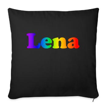 Lena - Sofakissen mit Füllung 45 x 45 cm - Schwarz - Vorne