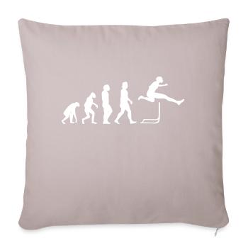 Hürdenlauf Leichtathletik Geschenk Hürdenläufer - Sofakissen mit Füllung 45 x 45 cm - helles Taupe - Vorne