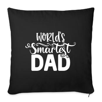 World's Smartest Dad - Sofakissen mit Füllung 45 x 45 cm - Schwarz - Vorne