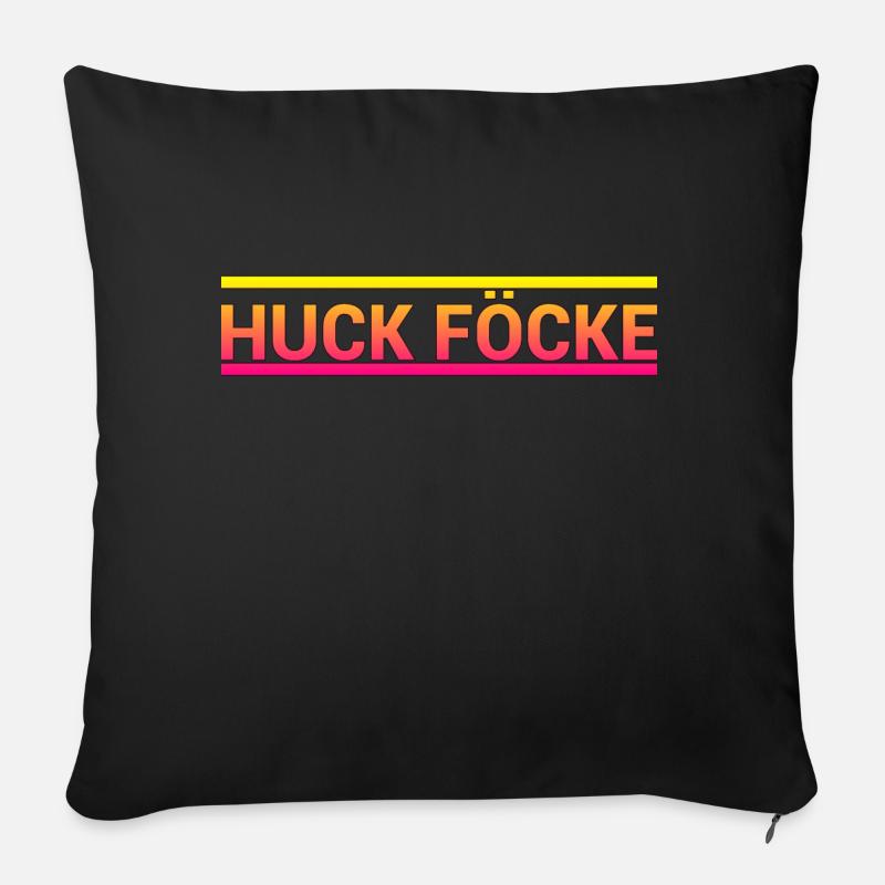 HUCK FÖCKE - Sofakissen mit Füllung 45 x 45 cm - Schwarz