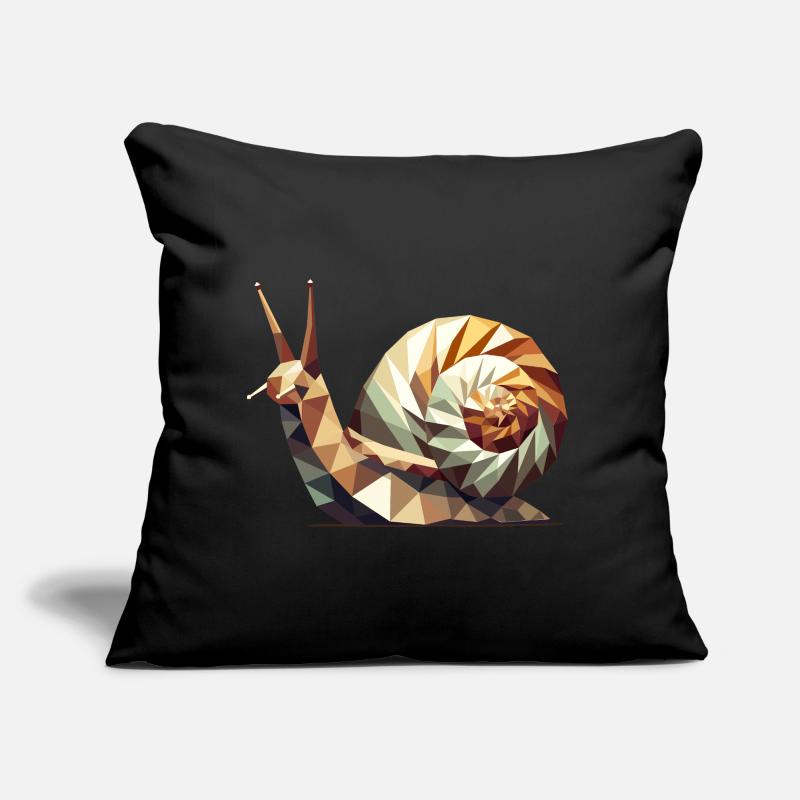 Geometric Snail – Stylized Low-Poly Art Sofa pillow with filling 45cm x 45cm