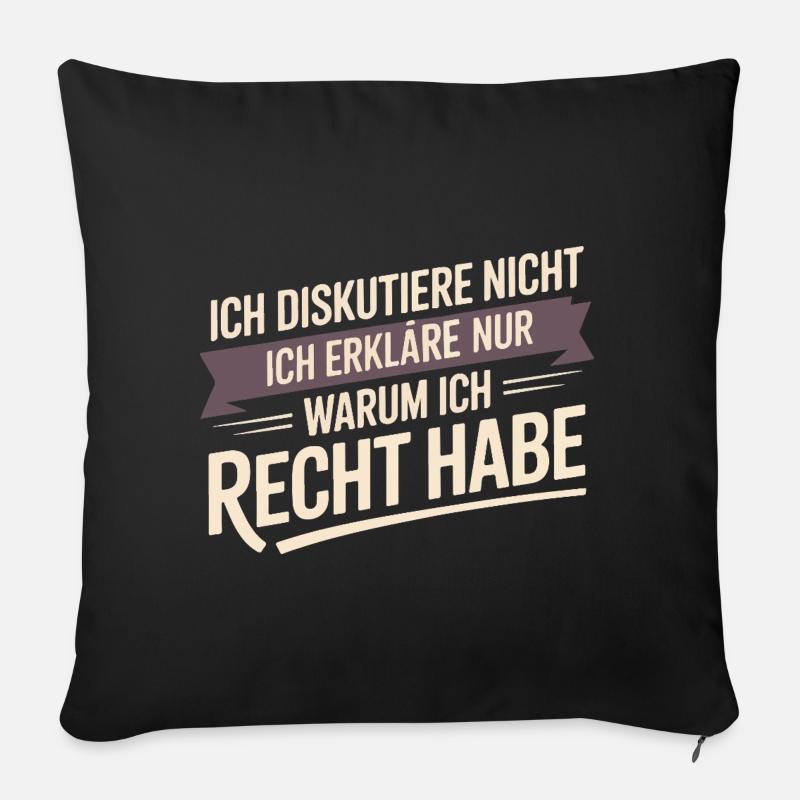 Je ne discute pas, j’explique simplement pourquoi je - Coussin et housse de 45 x 45 cm - noir