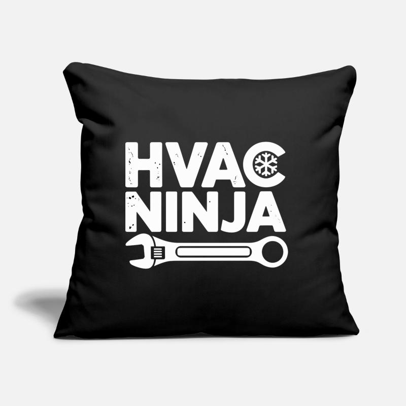 Conception experte en réparation de technicien HVAC Ninja Coussin et housse de 45 x 45 cm