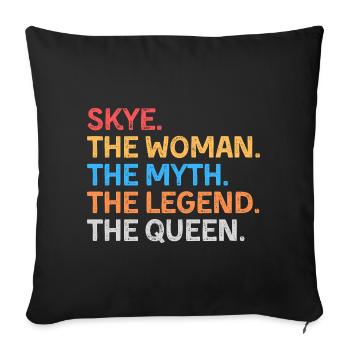 Skye la Femme Le Mythe La Légende La Reine - Coussin et housse de 45 x 45 cm - noir - Devant