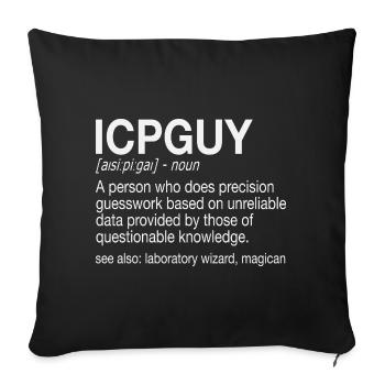 ICP-MS Guy Mass Spectrometry Plasma - Sofa pillow with filling 45cm x 45cm - black - Front