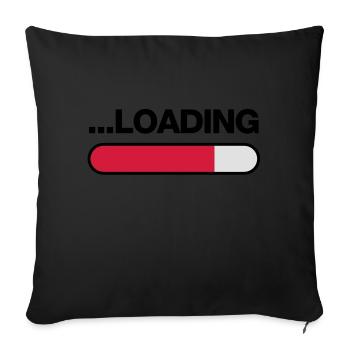 loading_f3 - Coussin et housse de 45 x 45 cm - noir - Devant