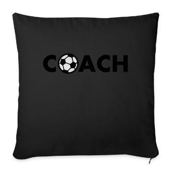 coach fußball - Sofa pillow with filling 45cm x 45cm - black - Front