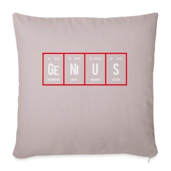 Genius - Tableau périodique des éléments - Coussin et housse de 45 x 45 cm - taupe clair - Devant