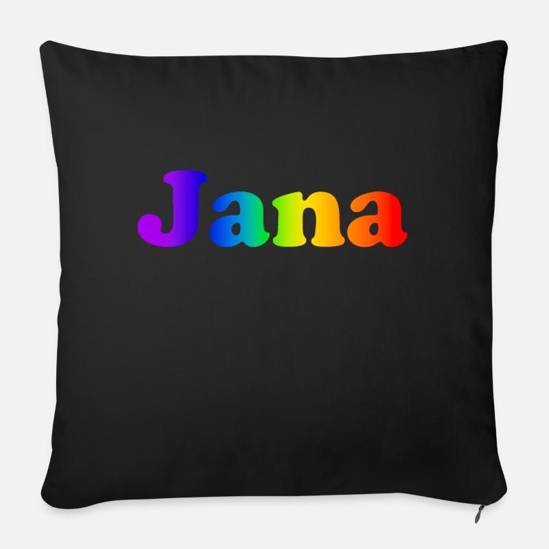 Jana - Sofakissen mit Füllung 45 x 45 cm - Schwarz