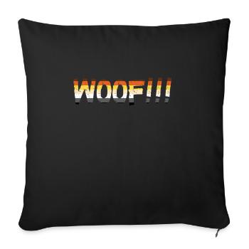 WOOF!!! - Sofakissen mit Füllung 45 x 45 cm - Schwarz - Vorne