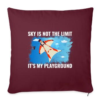 Wingsuit volant Base Jumping Parachutisme Wingsuit - Coussin et housse de 45 x 45 cm - bordeaux - Devant