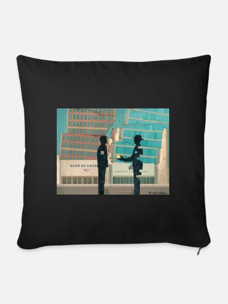 BITCOIN (BITCOIN) - Sofakissen mit Füllung 45 x 45 cm - Schwarz