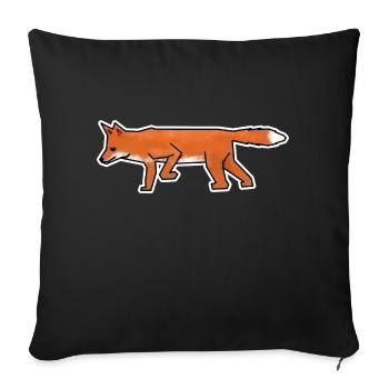 Fox - Sofa pillow with filling 45cm x 45cm - black - Front