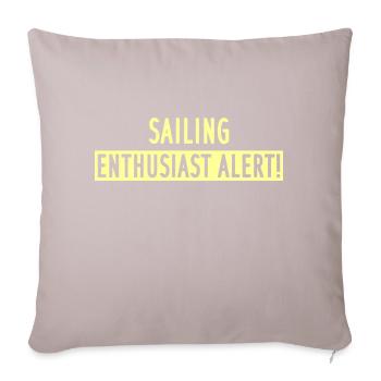 ALERTE PASSIONNÉ DE VOILE! - Coussin et housse de 45 x 45 cm - taupe clair - Devant