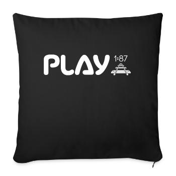 Play 1:87 - The shirt for model railroaders - Sofa pillow with filling 45cm x 45cm - black - Front