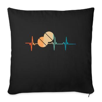 Heartbeat Medication Pill - Sofa pillow with filling 45cm x 45cm - black - Front