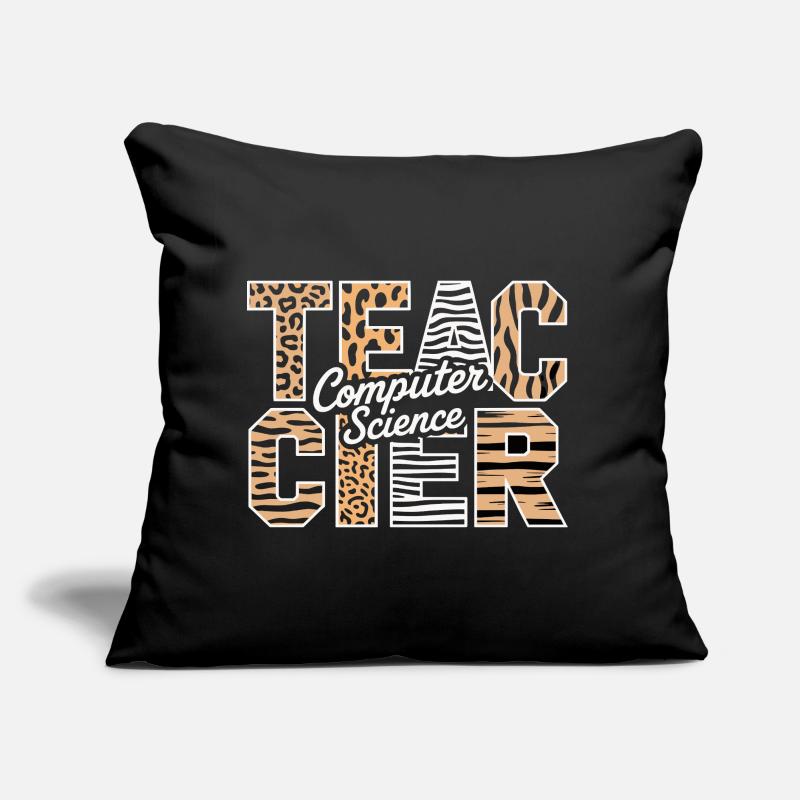 Professeur d’informatique Animal Pattern Style Coussin et housse de 45 x 45 cm