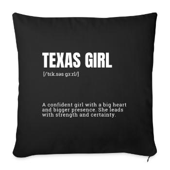 Texas Confiante - Coussin et housse de 45 x 45 cm - noir - Devant